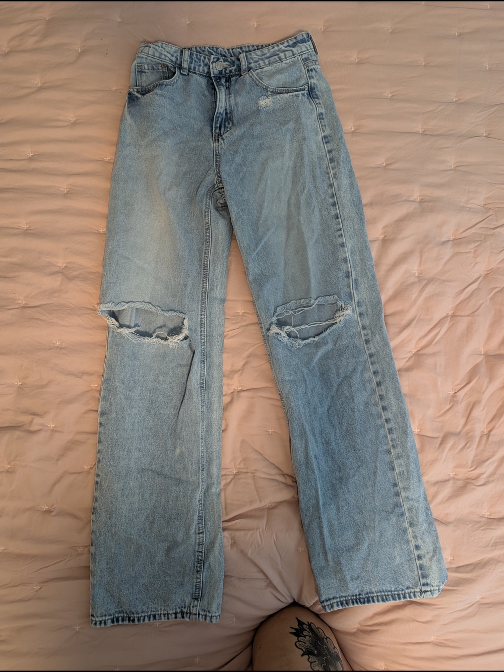 Shein Light Wash Baggy Jeans Small